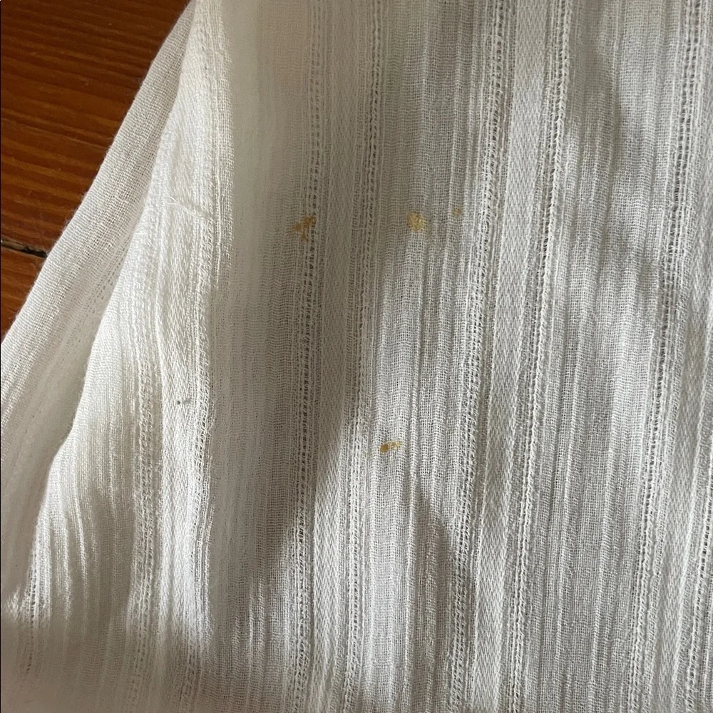 White Cotton Lace-Trim Midi Dress - Picture 4 of 5